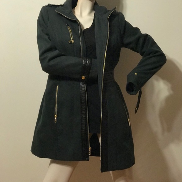 M60 Miss Sixty Green Wool Coat - Picture 4 of 4